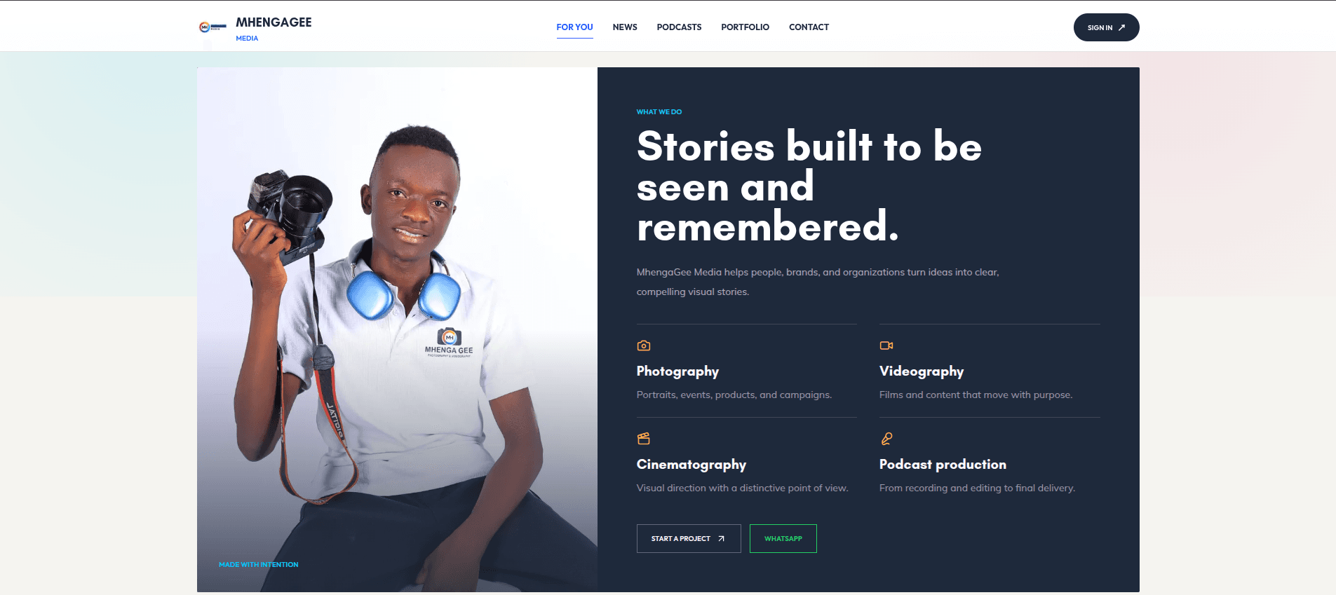 MhengaGee Media website homepage